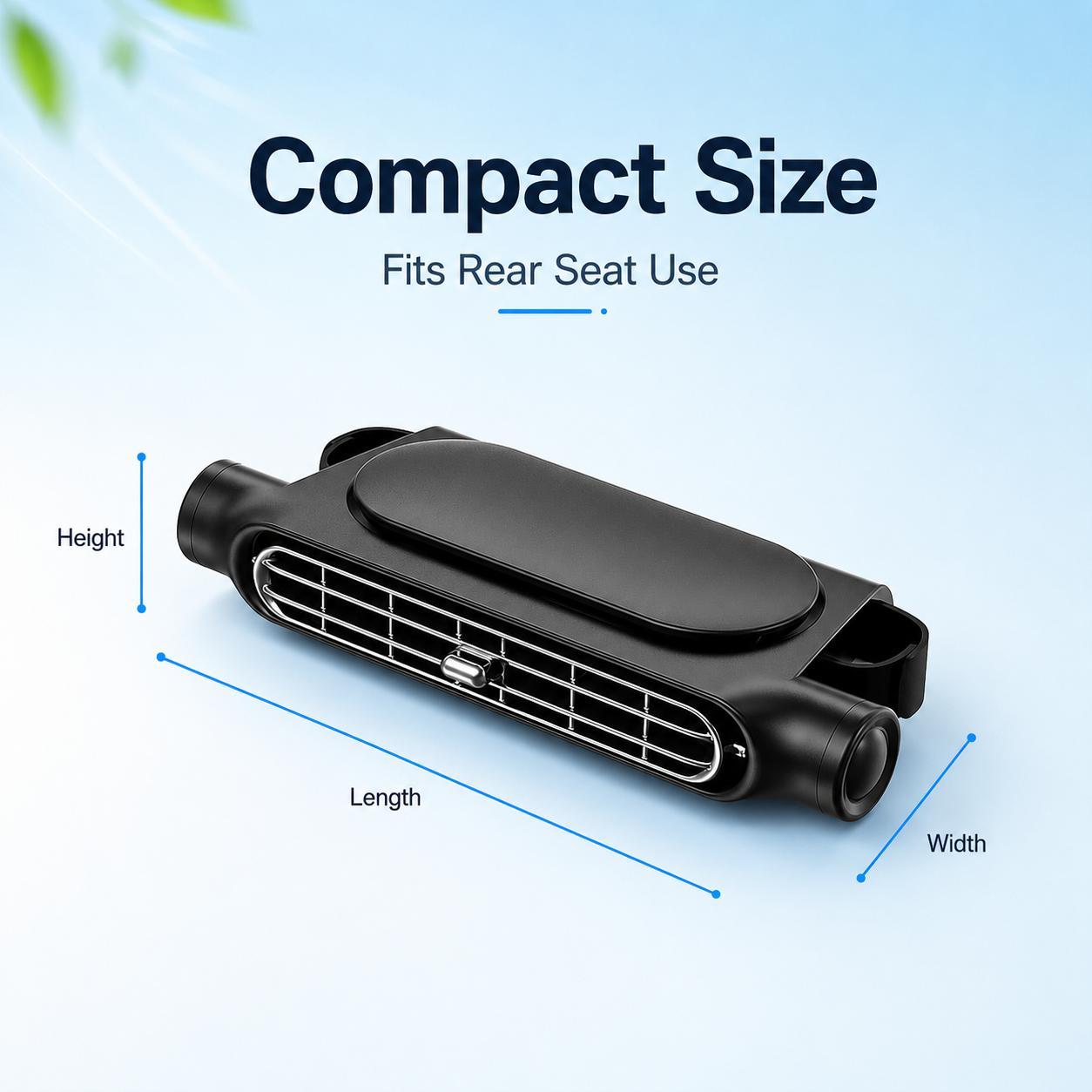 Car Backseat Fan, USB Powered Car Seat Headrest Fan, Strong Wind & Quiet, Summer Car Air Cooler for Kids Adults