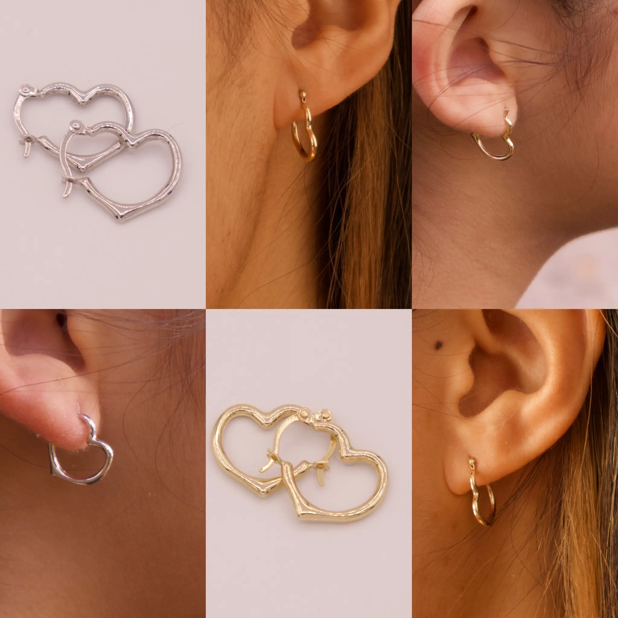 Heart Hoop Earring 14K
