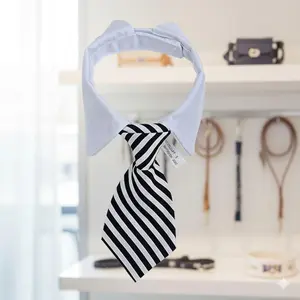 Pet Bow Tie Dog Collar Striped Factory Sale Neck Scarf Fake Collar Saliva Towel Butterfly Knot, Pet Accessories for Dogs