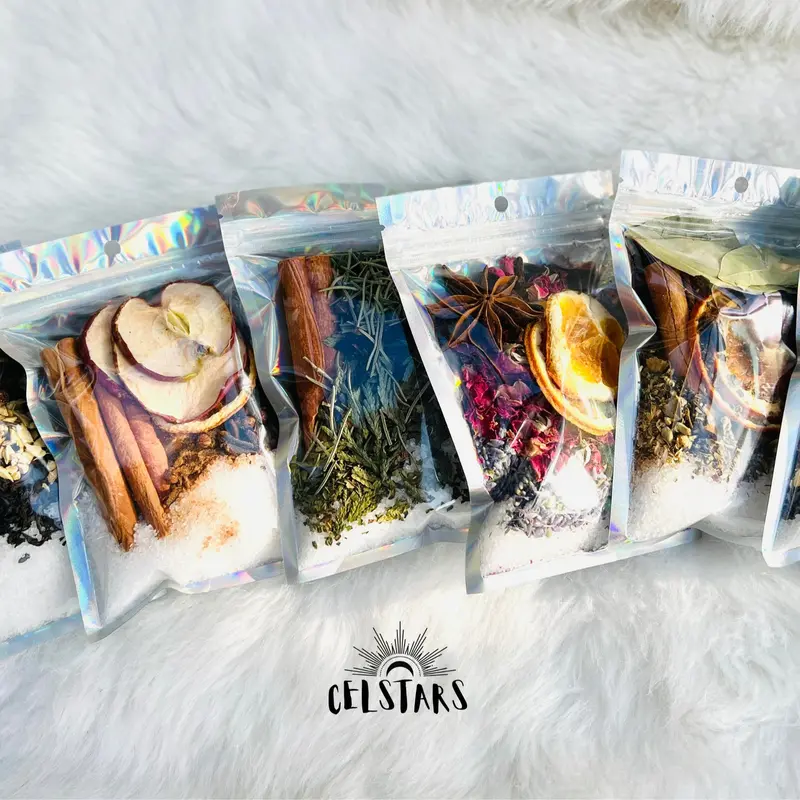 Celstars Intention Simmer Pot Blends - Reiki Infused 2oz Home Cleasing Supplies with Herbs & Salt, Star Anise, Black Tea, Dried Fruit for Stress Relief (Add Oils/Fruit)