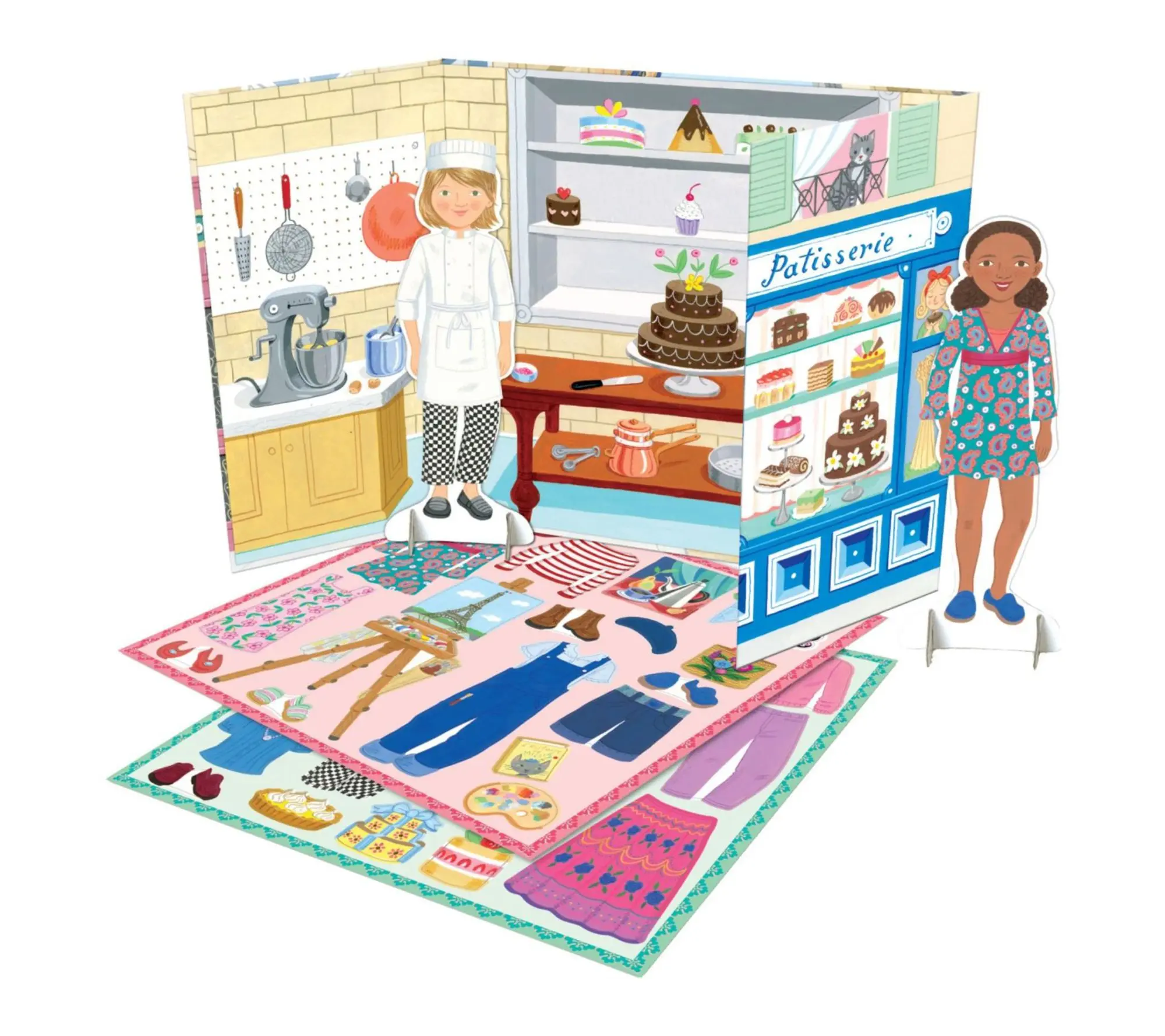 eeBoo Baker and Painter Paper Dolls Reusable Set eeBoo Baker and Painter Paper Dolls Reusable Set