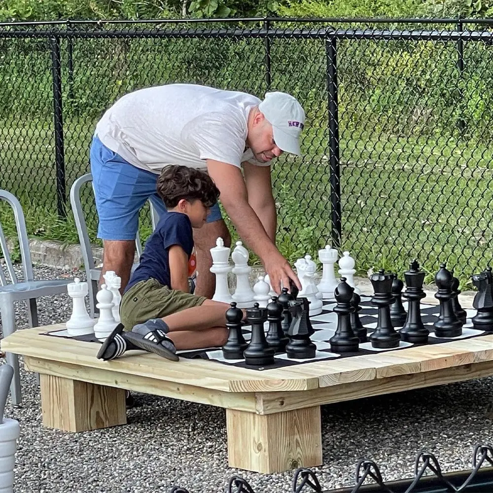 Giant Chess Set 12 Inch Plastic Outdoor Lawn — MegaChess