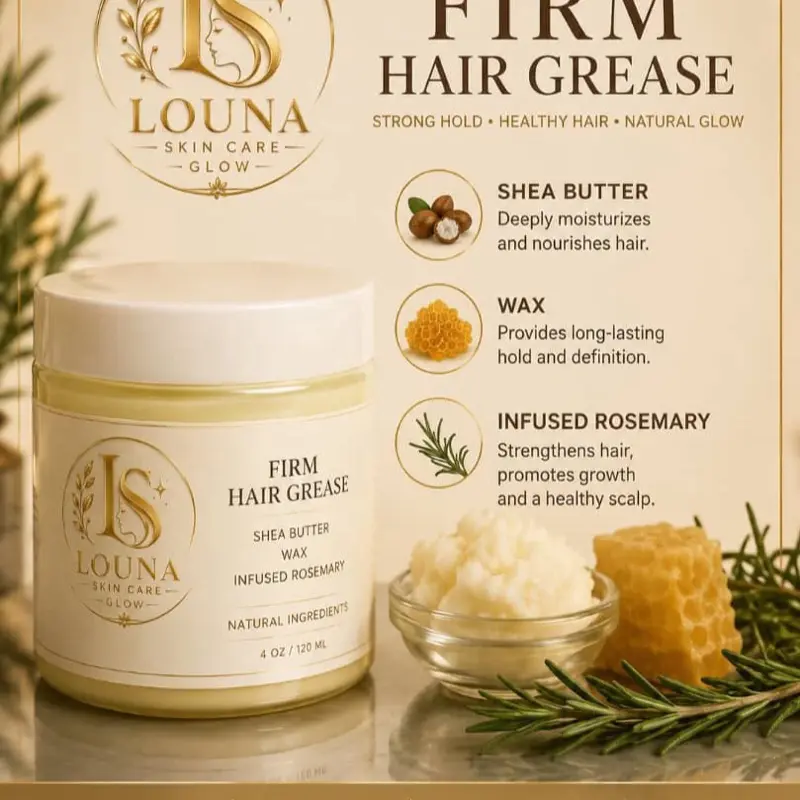 Louna skincare glow Firm hair grease