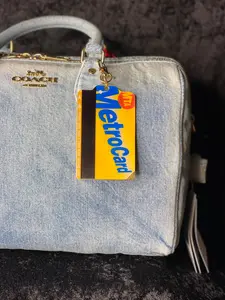 NYC MetroCard Inspired Custom Hang Tag | Nostalgic Statement Bag Charm | Handmade Resin Tag