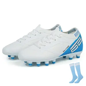brooman Kids FlexiFit Firm Ground Soccer Cleats Boys Girls Football Shoes with Soccer Socks
