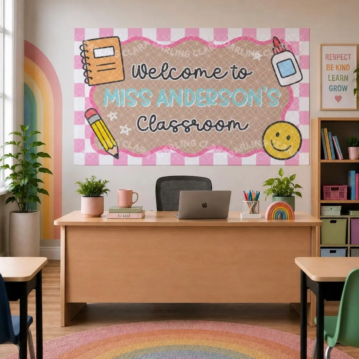 Welcome Teachers Classroom Banner, Back to School Decor Sign