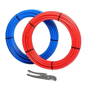 1/2" 200ft, 100ft x 2, PEX-A Pipe, Red & Blue & Cutter