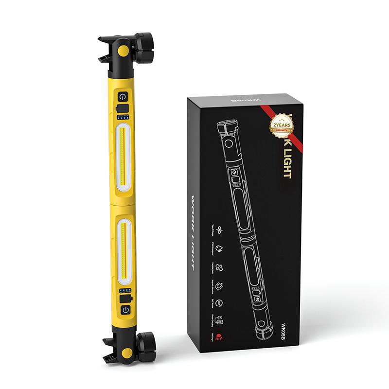 2-in-1 mechanical work light, 3000 lumens magnetic work light, rechargeable LED work light strip, portable wireless hood-under work light strip with hook, foldable design, suitable for maintenance workshops and emergency lighting