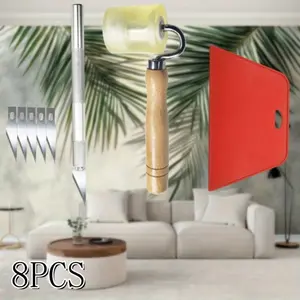 Wallpaper Smoothing Tool with Seam Roller for Applying Peel and Stick Wallpaper, Vinyl Backsplash Tile