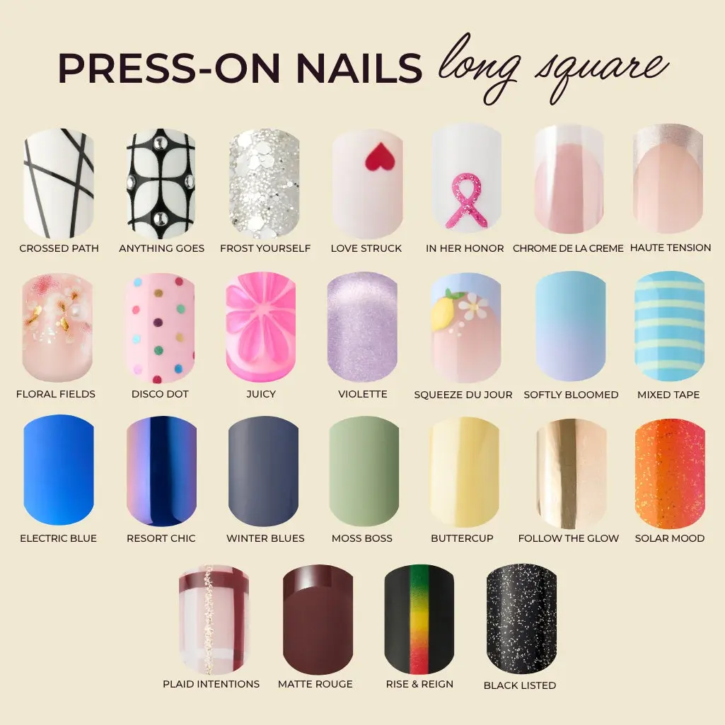 Kleo Kolor Long Square Collection Press-On Gel Nails