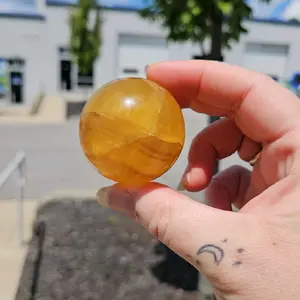 Yellow Fluorite Sphere -
