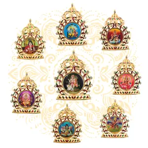 Golden Mini Mandir Deity Altar 5"