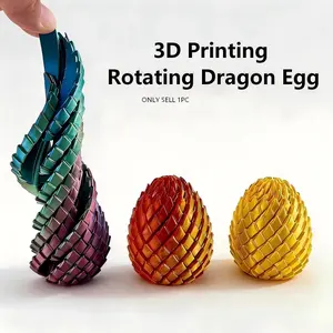 1 Count 3D printing slime ball, dragon egg gradient color magic square ball, rotatable dragon egg, rotatable 3D deformation ball, creative desktop color ornament handicraft