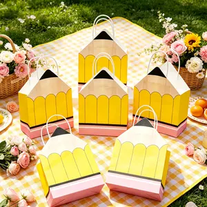 12pcs Teacher Appreciation Gift Bags, Pencil Handle Party Favor Bags, Back-To-School Classroom Decor, Graduation Party Gifts, School Events