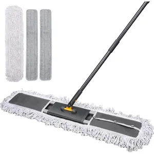 36" Industrial Dust Mop for, Wet & Dry Mop,Large Flat Mops with Telescopic 62'' Long Handle,Dust for,Tiles,Office