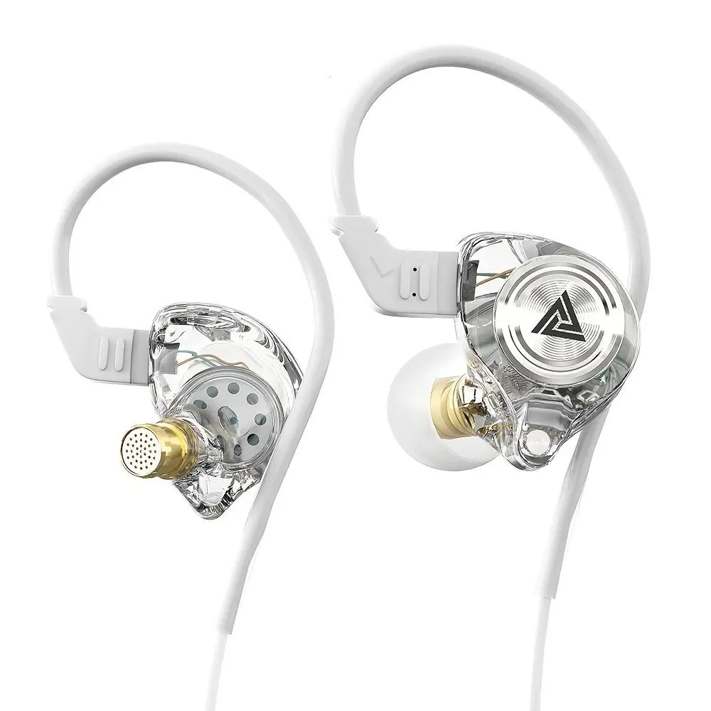 Transparent Dynamic Resin In-Ear Headphones with Mic, 3.5MM Wired DJ Monitor Earbuds, Hi-Fi Stereo, Heavy Bass, for Sport/Gaming/Fitness, Noise Isolation, Button Control, Sports Earphones, Stereo Sound Headphone, Wired Electronic Earphones