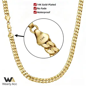 14K Gold Plated Cuban Link Chain - 10mm | Waterproof & No Tarnish Men's Necklace | Perfect Gift for Him, Boyfriend, or Husband