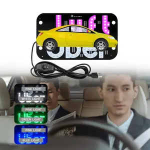Car LED Sign Board, USB Taxi LED Panel Light, Multifunctional 2 in 1 Switch Signal Light, Car Decorative Light, Car Accessories, Car Decals