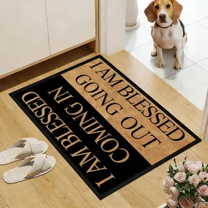 Creative room decoration rug, Blessing letter pattern door mat, indoor door mat, suitable for living room, bedroom, dormitory entry mat