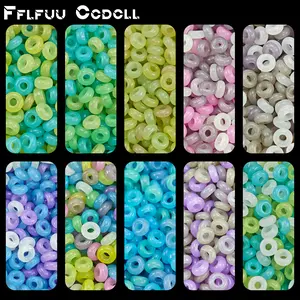 5300 Pieces 3mm Jelly Donut Beads Abacus Loose Round Spacer DIY Jewelry Making Components Accessories for Bracelets Keychains Crafts Bright Vibrant Colors