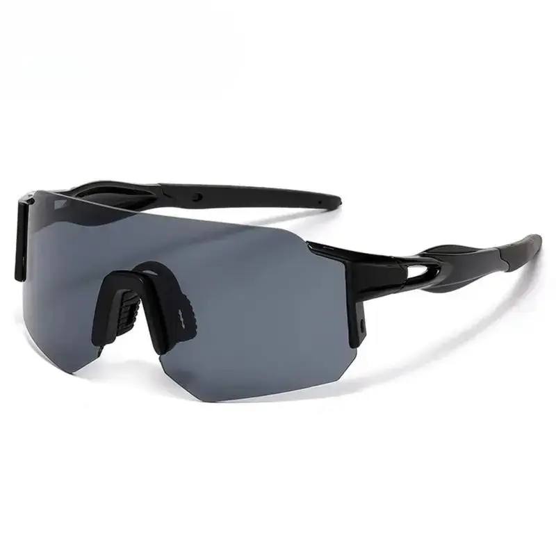 Wraparound Polarized Sunglasses for Men & Women, Windproof UV400 Protective Shades, Lightweight Non‑Prescription Sport Goggles, Impact‑Resistant Curved Frame, Practical Bike Eyewear Accessories for Road MTB Cycling Outdoor Riding Activities