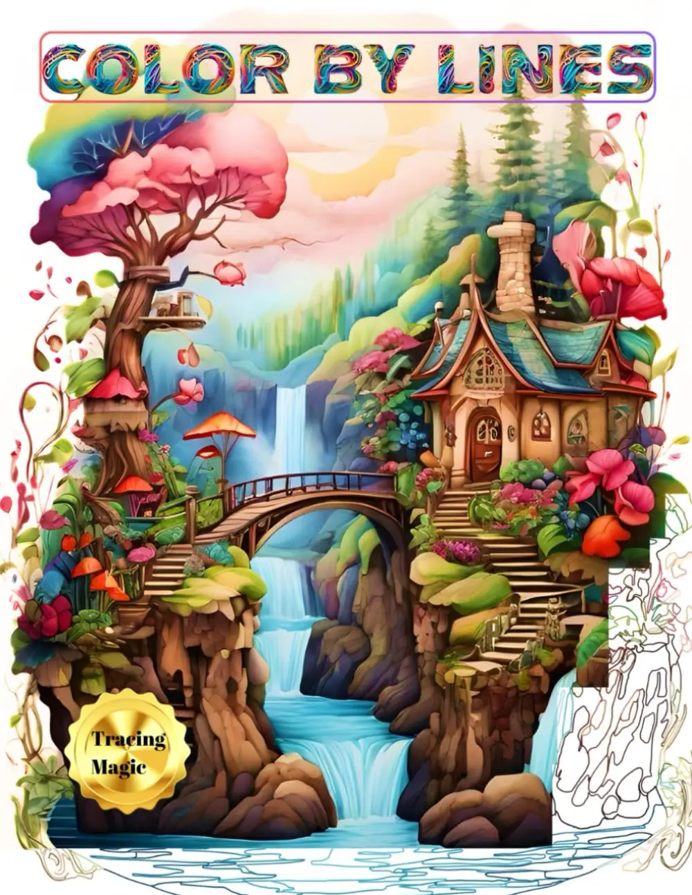 Tracing Magic: Color By Lines: Go Beyond Coloring by Numbers with the Ultimate Fusion of Form and Color : A Revolutionary Coloring Experience by ... Studio (Ink Tracing: Reverse Coloring Book)