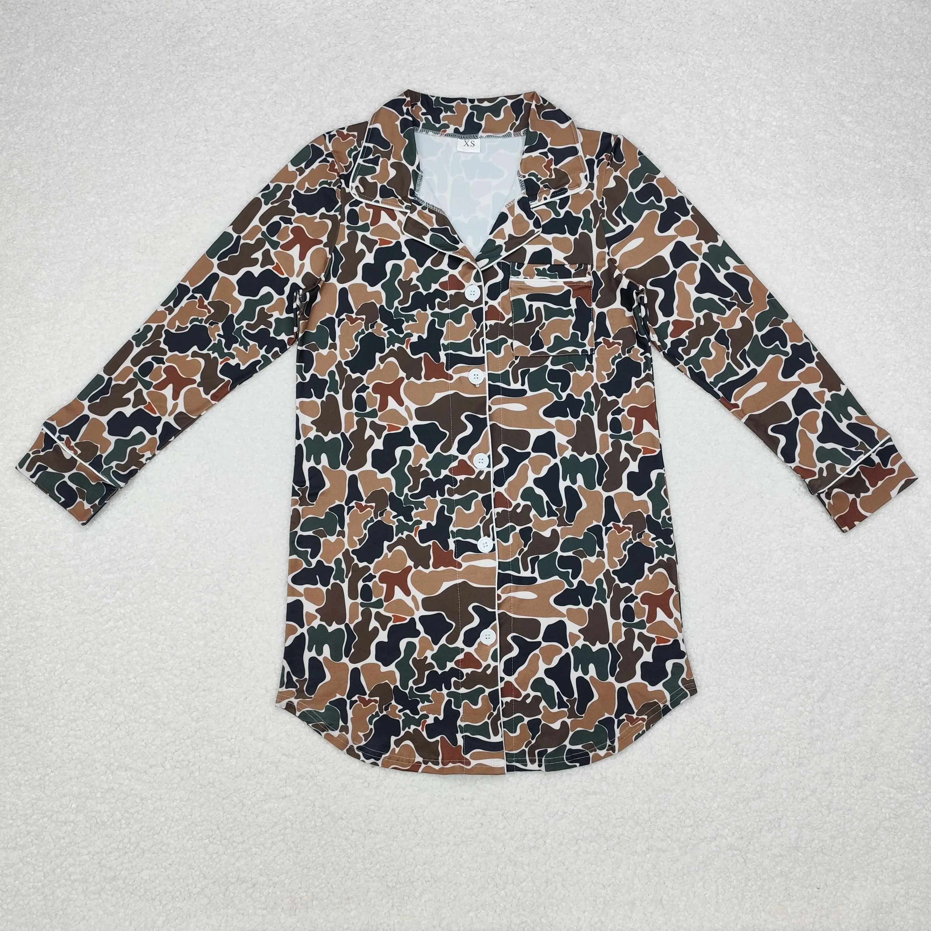 Adult women camo pajamas Sleep Dress Girl PJ