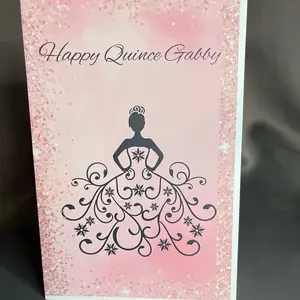 Quinceañera Birthday Card - Personalized 5X7 Card with Envelope, Perfect for Gifting, Heartfelt Expression of Love