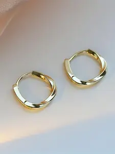 ZZHS Simple Hoop Earrings, Fashionable Minimalist Hoop Earrings for Women & Girls, Trendy All-match & Exquisite Jewelry for Birthday Gift