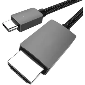 P-CGC02   USB C to HDMI Cable, [4K, High-Speed] USB Type C to HDMI Cable for Home Office, [Thunderbolt 3/4 Compatible] with Chromebook, MacBook Pro/Air 2023, iPad Pro, iMac, XPS 17, S23-6FT