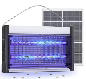 Solar Bug Zapper Outdoor, USB Rechargeable UV Mosquito Zapper, 6W Solar Panel Fly Zapper, 4000V Indoor Electric Bug Zapper for Outdoor, Patio, Backyard, Balcony