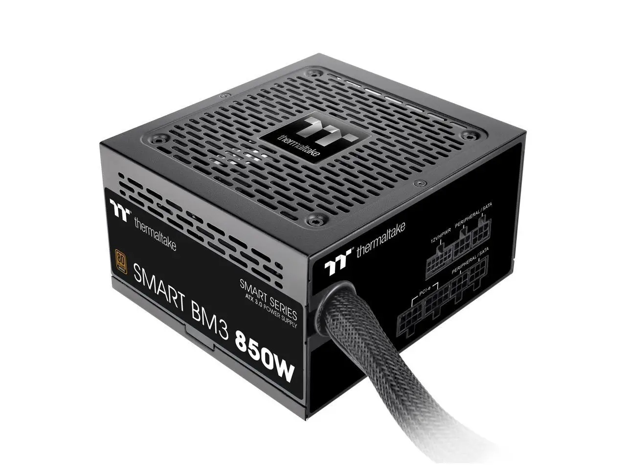 Thermaltake Smart BM3 850W 80Plus Bronze ATX 3.0 & PCIE 5.0 Ready Semi-Modular Power Supply; 105°C/221°F Japanese Capacitor; 5 Year Warranty; PS-SPD-0850MNFABU-3