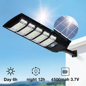 Solar Street Light Outdoor Waterproof 6500K 100000LM High Brightness 504LED Solar Parking Lot Street Light with Bracket Solar Floodlight (Motion Sensor and Remote Control) Motion Sensor, For Commercial Area Lighting, Yard, Basketball Court