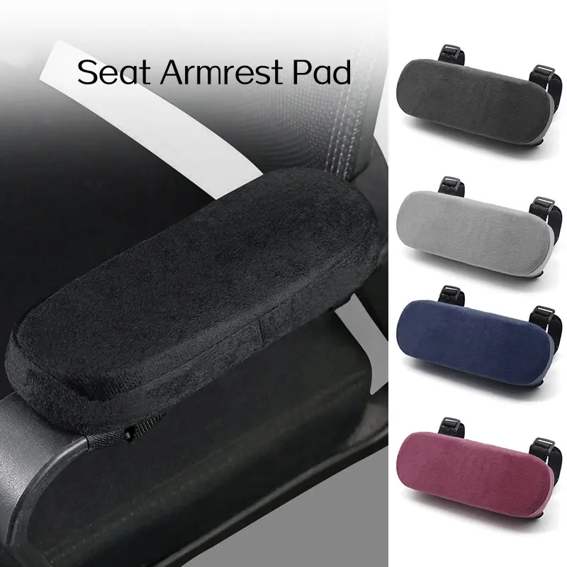 Memory Foam Office Chair Armrest Cushions with Adjustable Removable Strap, Elbow Support Pads, Washable Cloth Cover for Gaming & Computer Desk Work Use