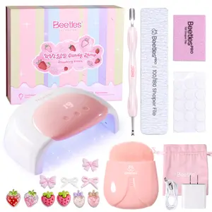 Beetles UV Nail Lamp Kit - LED Nail Lamp with 3 Timer 30/60/120s UV Light for Gel Nails Smart Sensor Nails Dryer for Fast Curing  DIY Salon Manicure Art Tools, Mother's Day gift Spring Nail Taste of Spring Summer Nail Vacation Nail