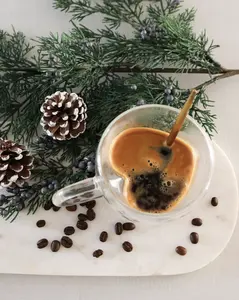 Marcel Ardani Heart-Shaped Double-Wall Glass Cup – 8.5 oz Insulated & Condensation-Free