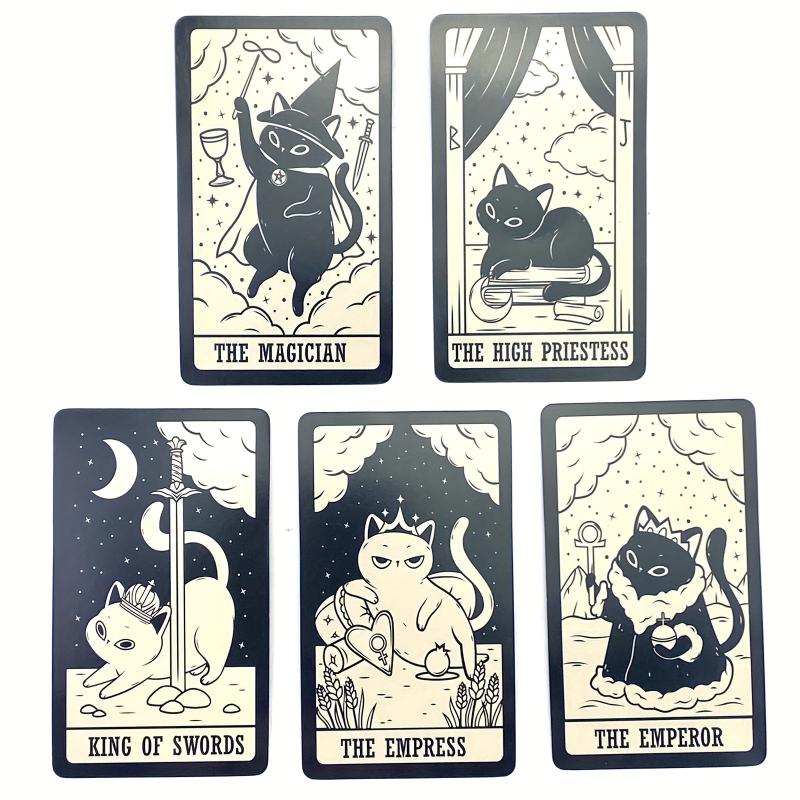Kitten Tarot Cards, Divination Table Games, Family Party Entertainment Game Cards, gaming gift