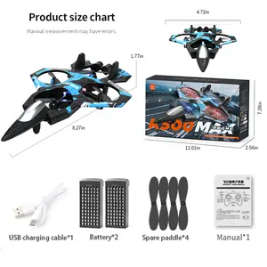 RC Aircraft Beginners Altitude Maintenance Gyroscope Stability 3D Stunt Flips 360° Surround Fighter Jet Style Drones Durable ABS Structure Ideal Gift for Kids Boys Cameras Easy to Fly Indoor & Outdoor Use