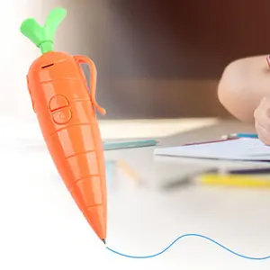 Cartoon carrot voice recorder pen, learn-to-write ballpoint pen, novel and creative preschool story machine toy, educational