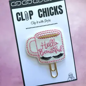 Hello Beautiful Novelty Paper Clip, Fun Bookmark, Planner Clip, Journal Accessories, Paper Organizer, Whimsical Gifts for Readers and Writers, Unique Gifts under $5.