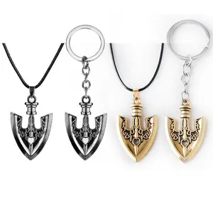 Anime JOJOS BIZARRE ADVENTURE Necklace Kujo Jotaro Arrow Metal Pendant Chain Choker Necklaces Charm Gifts Jewelry
