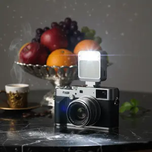 Upgraded Mini Hot Shoe Flash Light, 6500K Daylight, 4 Adjustable Power Levels, HI02 Compact Camera Fill Light for Vlog & Video, Compatible with Sony ZV-1/ZV-E10, Canon, Nikon, Fuji, Panasonic