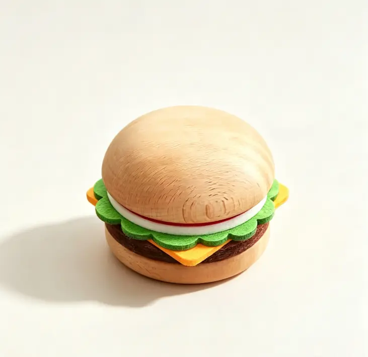 Creative Hamburger Shaped Drink Coaster Multi-Layer Felt Insulation Mug Pad, Cute Aesthetic Kitchen Desk Accessories, Novelty Housewarming Birthday Gift
