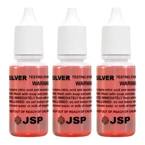 JSP Silver Testing Acid Solution Kit - 3 Bottles 0.5 oz Each for Jewelry & Metal Testing - Easy to Use Appraisal Kit for Authenticity & Value Determination