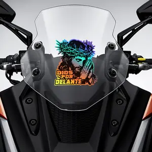 Dios Por Delante Devout Prayer Faith in Jesus Stickers Fashion Car Window Bumper Decoration Vinyl Decal Accessories Creative Waterproof Decal for Laptop Sticker for Car Bumper Truck Water Bottles Tumbler RV Vans SUV Window Laptop Jeep Trucks Cars