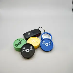 Weight Plate Personalized Keychain Airtag Case, Weightlifting Keychain For Men's with Air Tag Cases, 3d printed weight plate