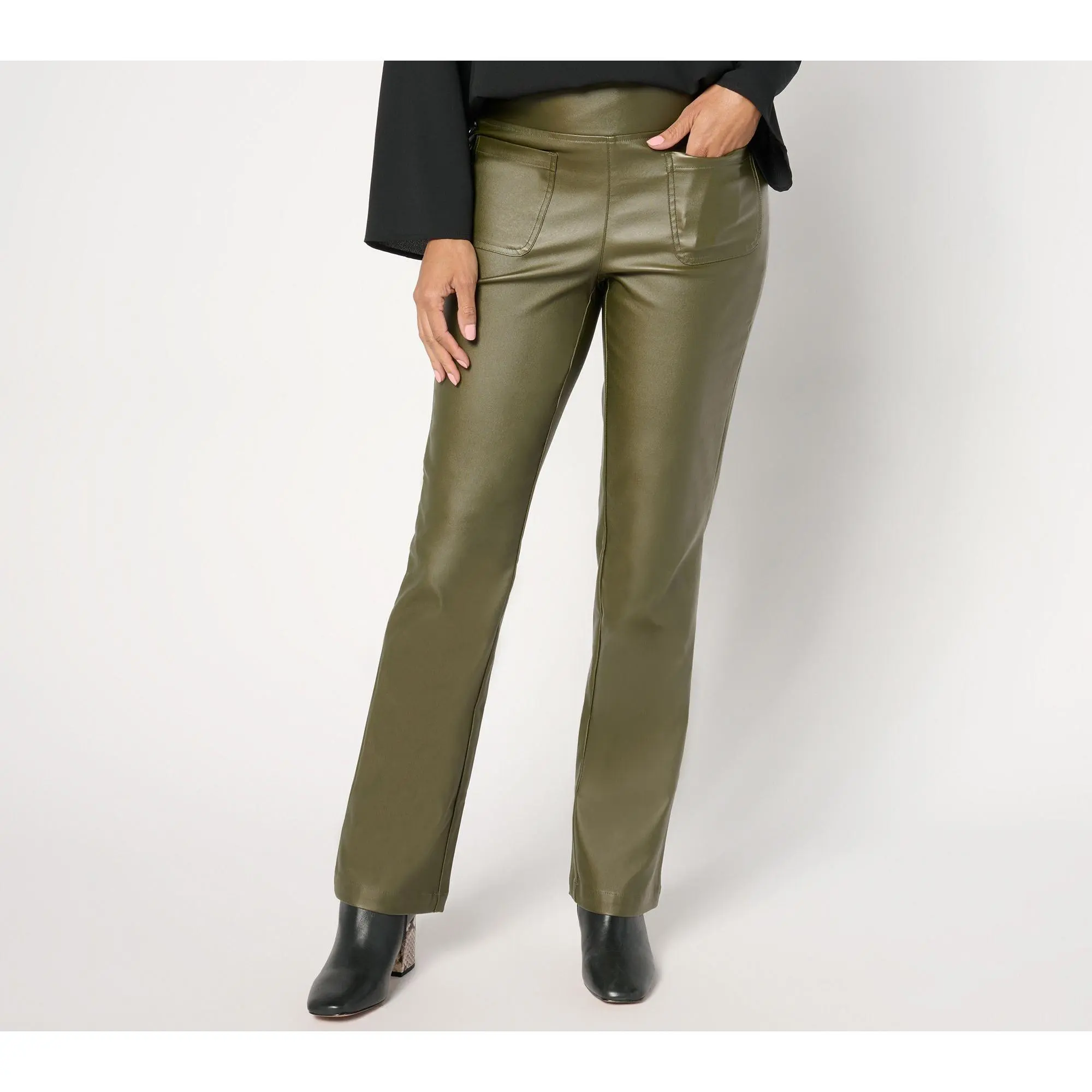 Belle by Kim Gravel Regular Rebelleious Coated Twill Baby Boot Pant