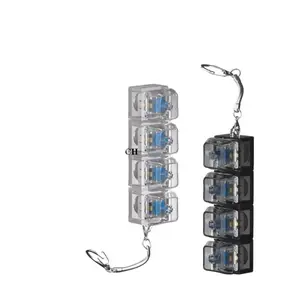 3 Pcs Keyboard Fidget Toy for Adults or kids fidget keyboard clicker toys with LED lights keychain stress relief for anxiety decompression