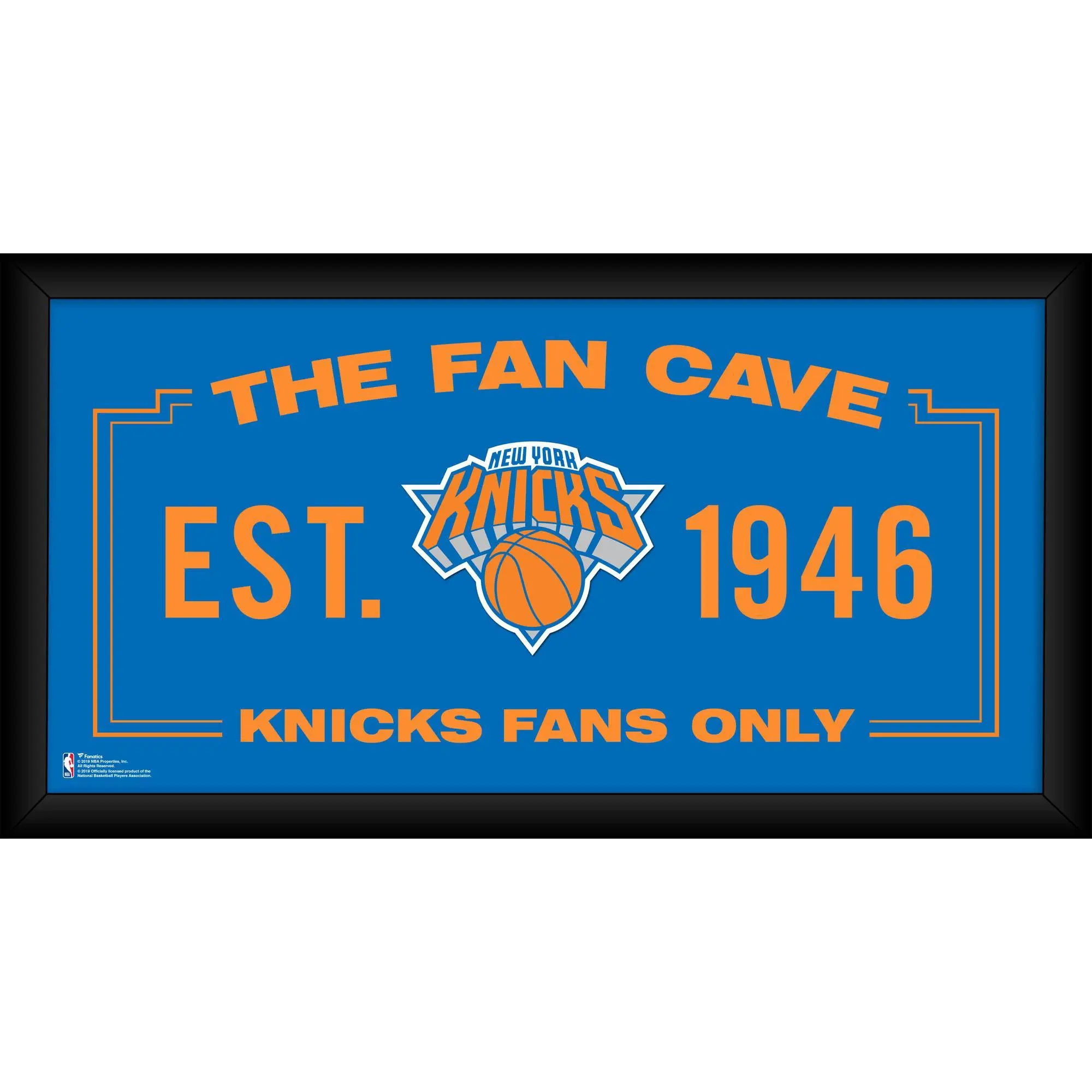 New York Knicks Framed 10" x 20" Fan Cave Collage - NBA Memorabilia