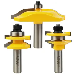 3 count Router Bit Set, Raised Panel Cabinet Door Making Router Bit Set, Ogee Rail and Stile Router Bit Set, Professional Carbide Milling Cutters for Woodworking (1/2-Inch Shank)